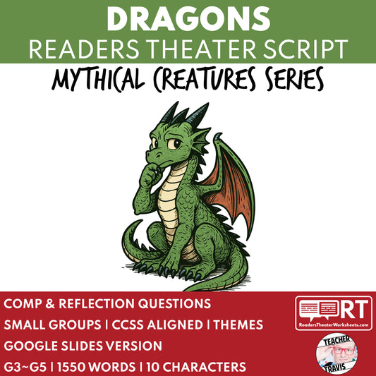 Dragons - Mythical Creatures | Readers Theater Script for Grades 3 to 5 - ["Grades 3-5","Mythical Creatures"]