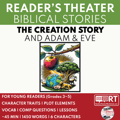The Creation Story | Adam & Eve Biblical Reader's Theater Script - ["Biblical Story","Grades 3-5"]