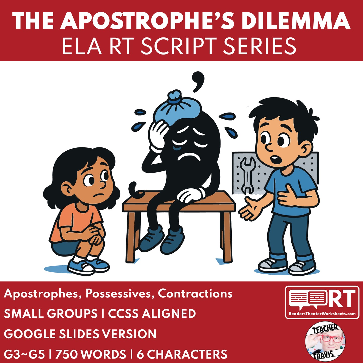 The Apostrophe’s Dilemma | ELA RT Script | Grades 3–5 | Possessives | Plurals - ["Grades 3-5","Phonics"]