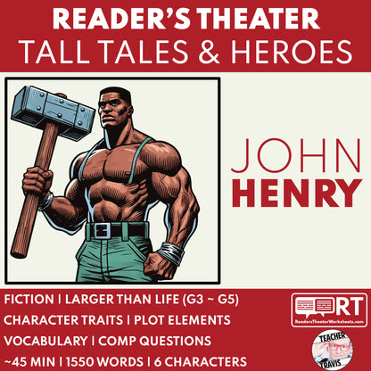 John Henry Readers Theater Script | American Legends & Folk Heroes - ["American Legends & Folk Heroes","Grades 3-5"]