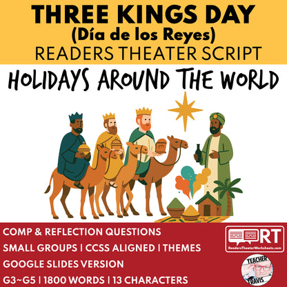 Three Kings Day (Día de los Reyes) Holiday Readers Theater Script (Grades 3-5) - ["Grades 3-5","Holidays Around the World","Small Groups"]