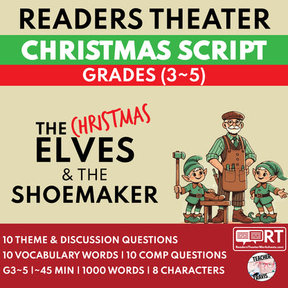 The Christmas Elves and the Shoemaker | Christmas Reader's Theater Script - ["Christmas (G3-5)","Grades 3-5"]
