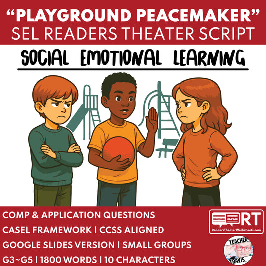 Conflict Resolution SEL Readers Theater Script for Grades 3-5 | "Peacemaker" - ["Grades 3-5","Social Emotional Learning"]