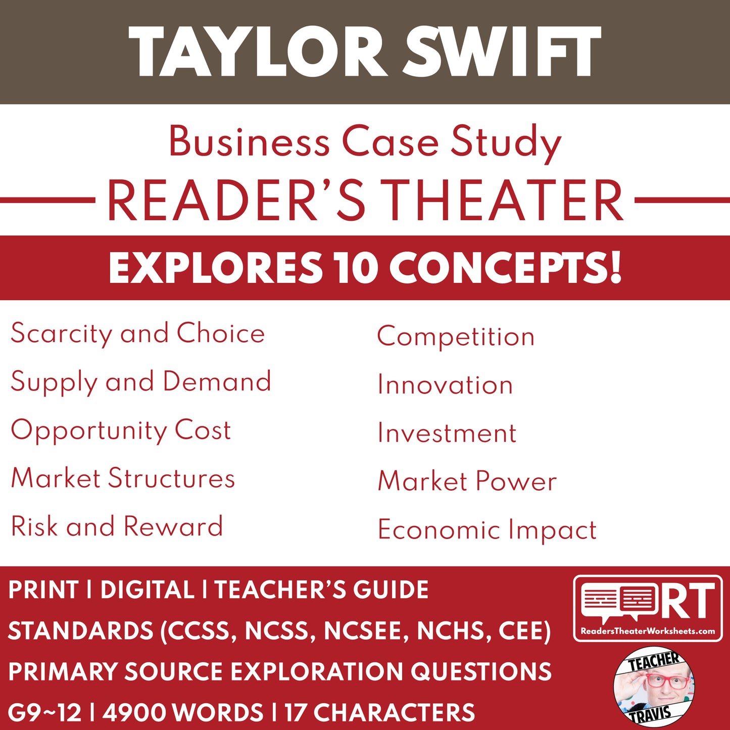 Taylor Swift Intro to Business Case Study | Reader’s Theater Format | Econ 101