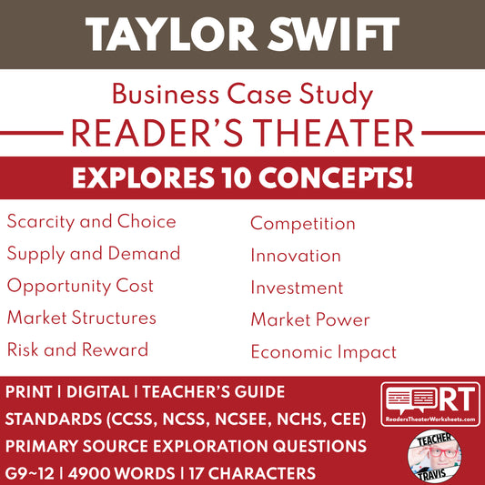 Taylor Swift Intro to Business Case Study | Reader’s Theater Format | Econ 101