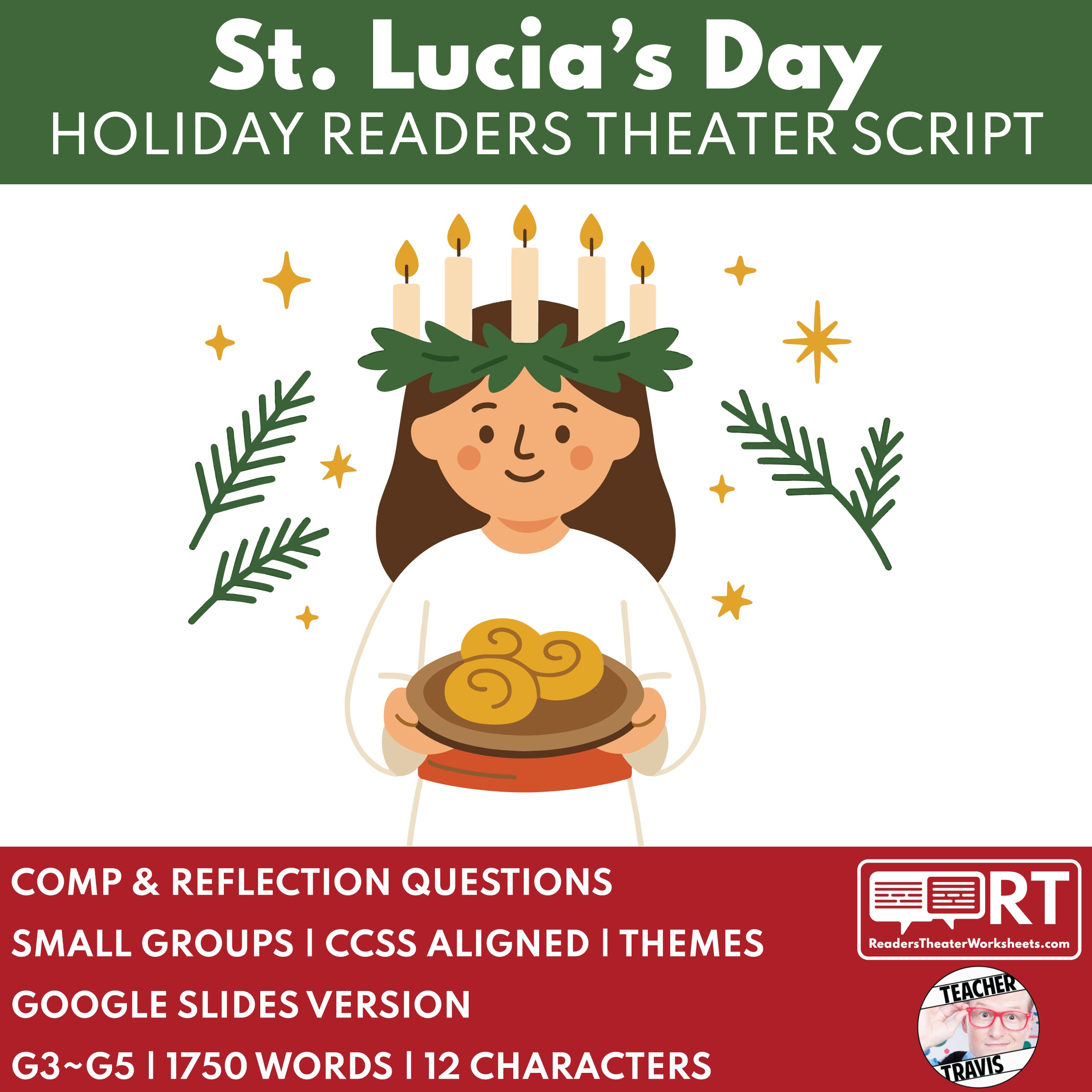 Lucia Script Saint Lucia’s Day (Luciafest) Holiday Readers Theater Script for Grade ...