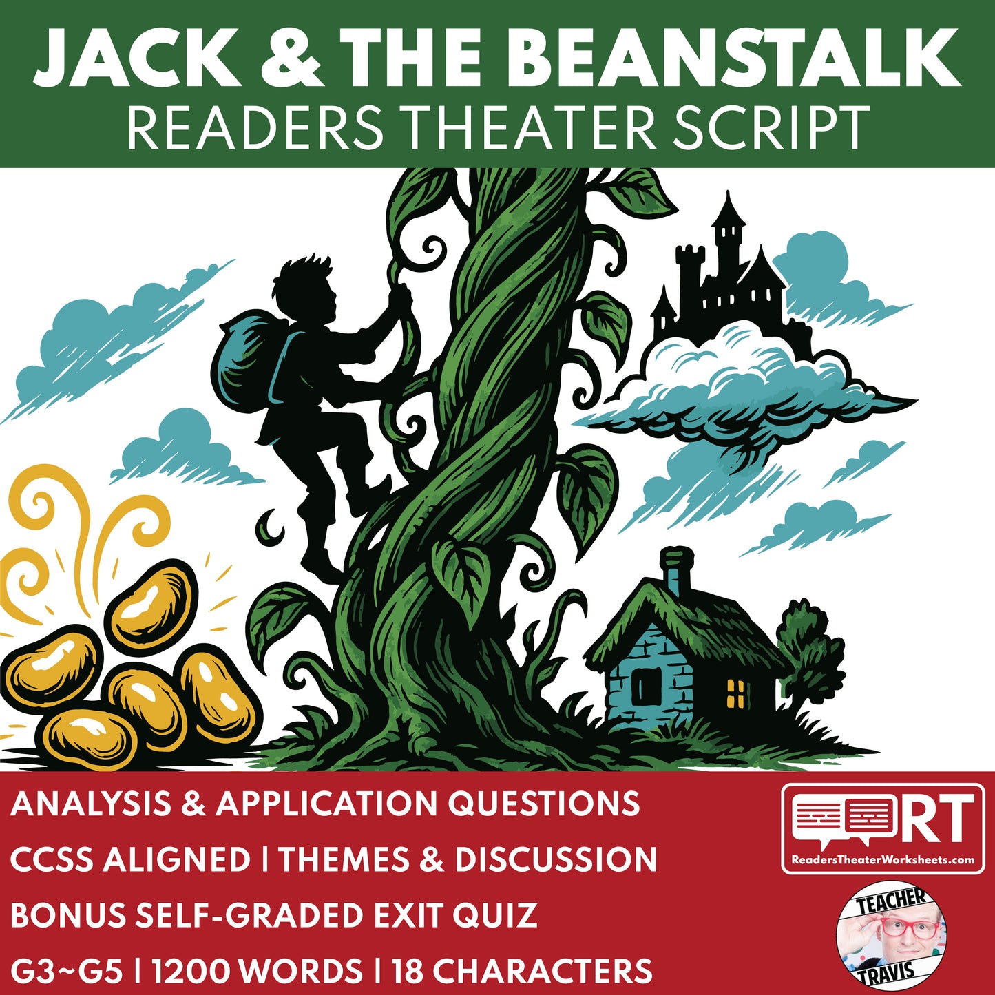 Jack and the Beanstalk Readers Theater Script for Grades 3 to 5 - ["Fairy Tale","Grades 3-5"]