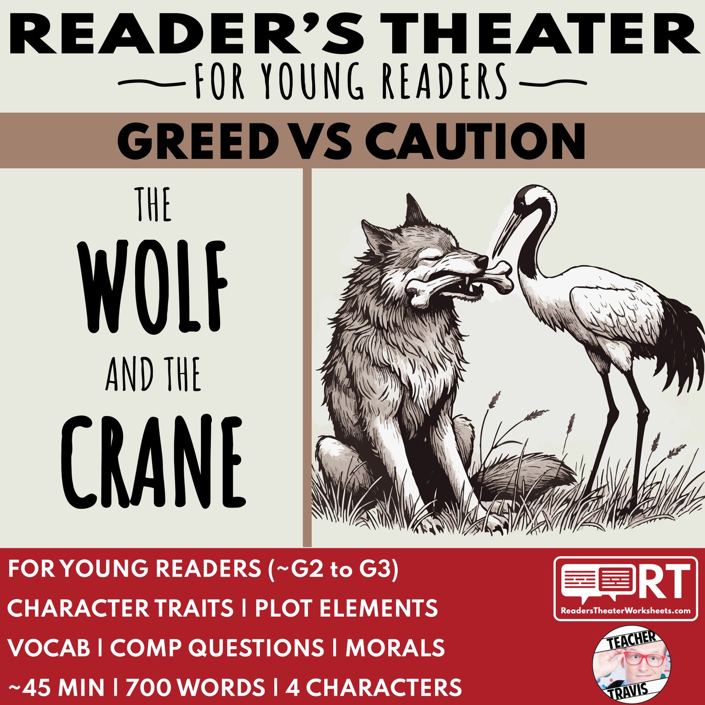 The Wolf and the Crane | Reader's Theater Script | Aesop's Fable