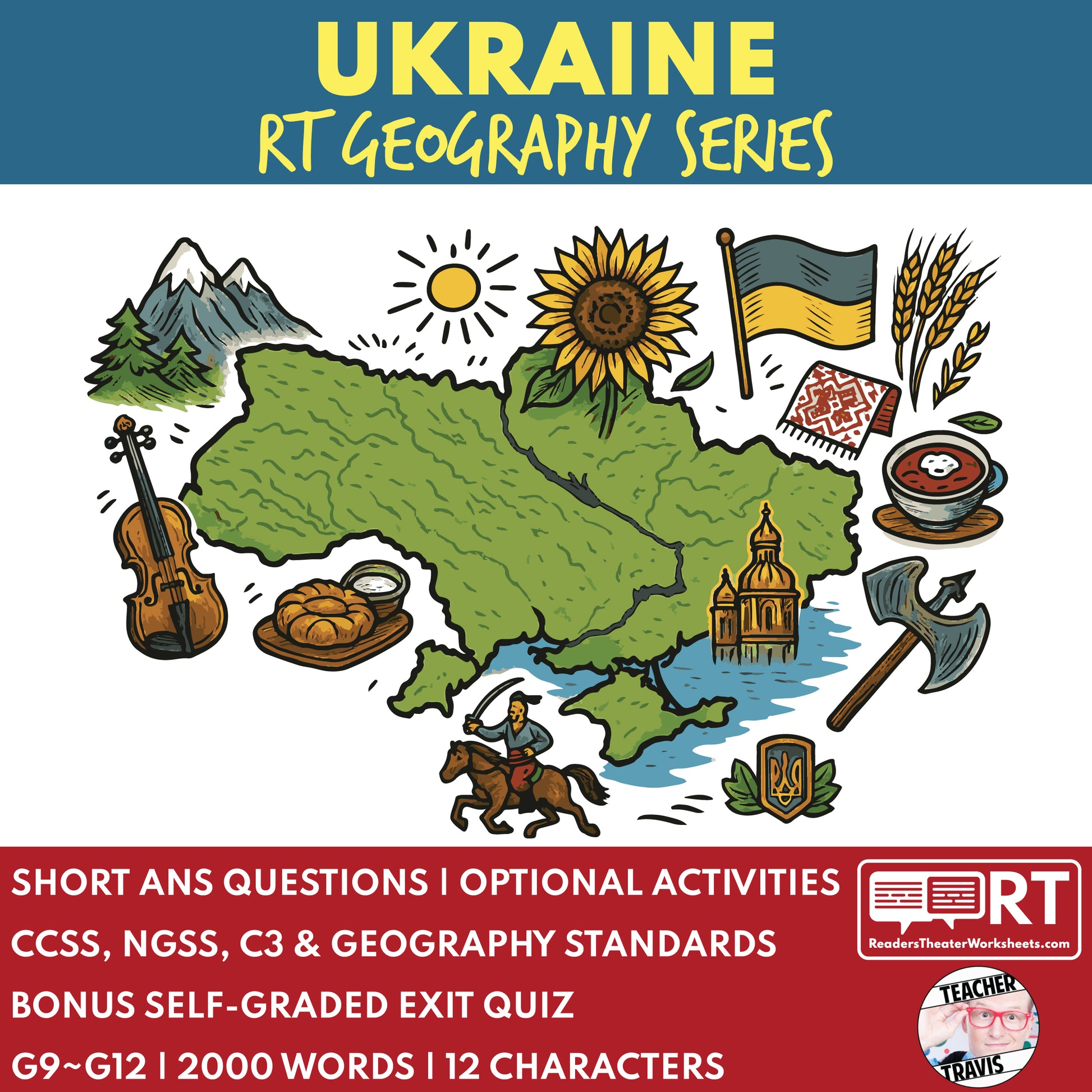 Ukraine Readers Theater Script | Geography & Social Studies Class - ["Geography","Grades 6-8","Grades 9-12","Self-Graded Quiz"]