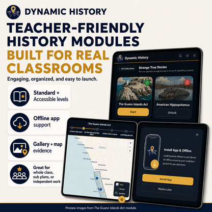 The Guano Islands Act | FREE Dynamic History Module | Grades 9-12