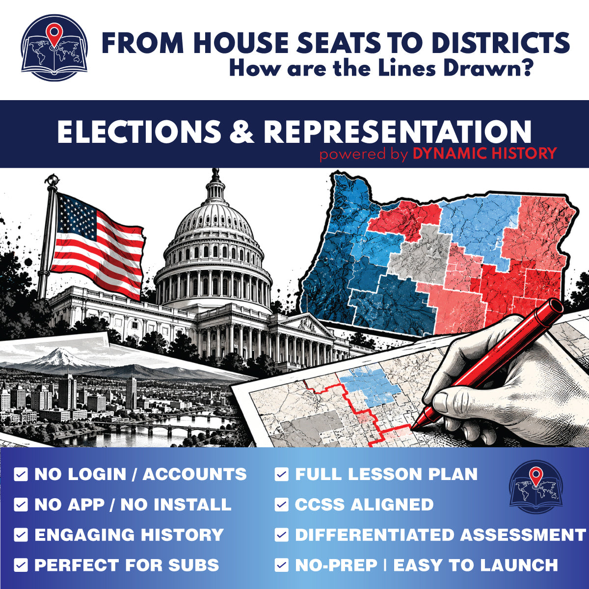 From House Seats to Districts | Dynamic History Module | Grades 9-12