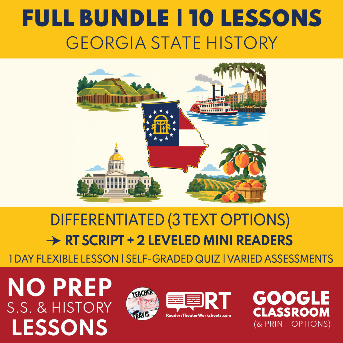 Georgia State History | 10-Lesson Reader’s Theater Bundle | Grades 3–5