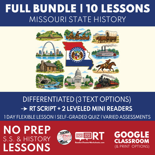Missouri State History | 10-Lesson Reader’s Theater Bundle | Grades 3–5