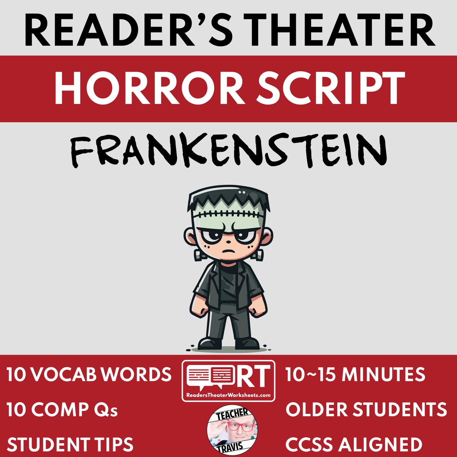 Frankenstein Reader's Theater Script (Short ~15min) - ["100% FREE","Famous Short Story","Grades 6-8","Grades 9-12","Short Horror"]