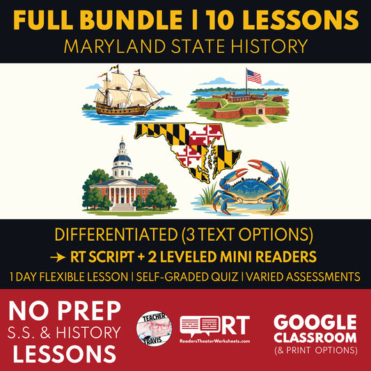 Maryland State History | Complete 10-Script Mini Unit Bundle | Grades 3-5