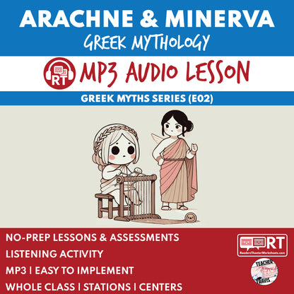 Greek Myths Series Audio Lesson E02 Arachne and Minerva | Greek Mythology
