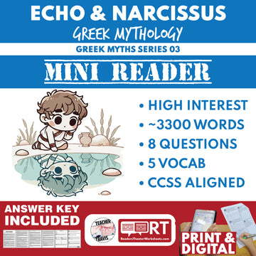 Echo and Narcissus — Greek Mythology Mini Reader #03 | Grades 6–12