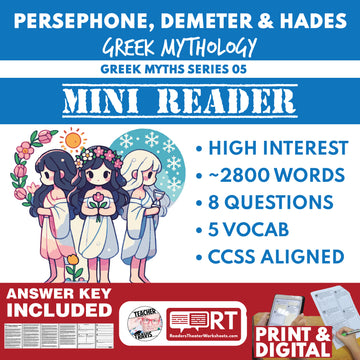 Persephone, Demeter, and Hades — Greek Mythology Mini Reader #05 | Grades 6–12