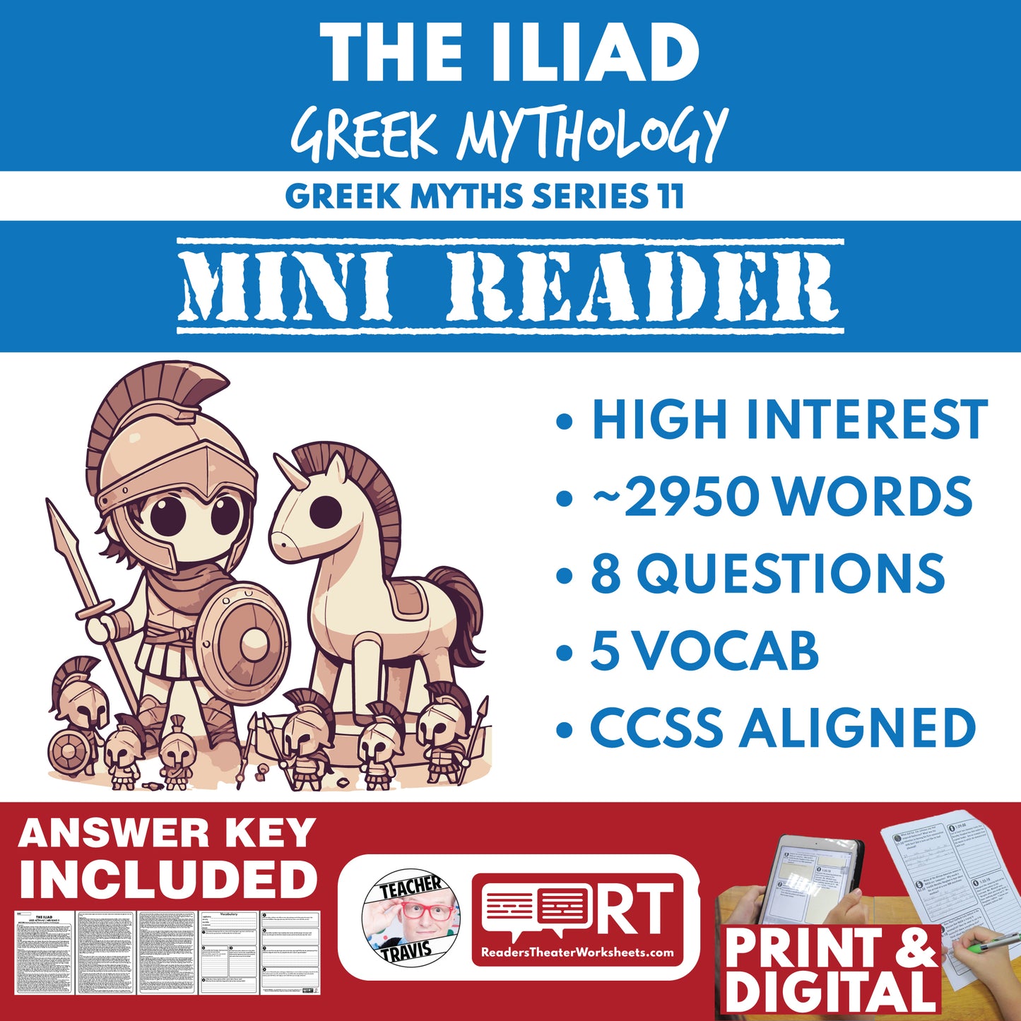 The Iliad — Greek Mythology Mini Reader #11 | Grades 6–12