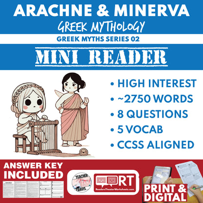 Arachne and Athena — Greek Mythology Mini Reader #02 | Grades 6–12