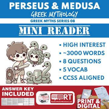 Perseus, Medusa, and Andromeda — Greek Mythology Mini Reader #08 | Grades 6–12