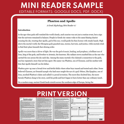 Phaeton and Apollo’s Chariot — Greek Mythology Mini Reader #07 | Grades 6–12