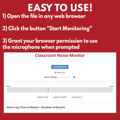 Classroom Noise Monitor Meter for Teachers - Student Management Tool - []