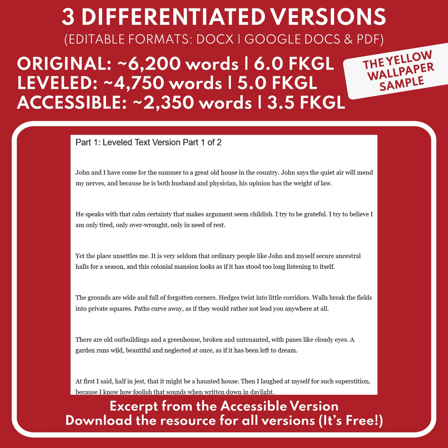 Miss Brill Differentiated Study Guide & Analysis Questions | No Prep | Katherine Mansfield