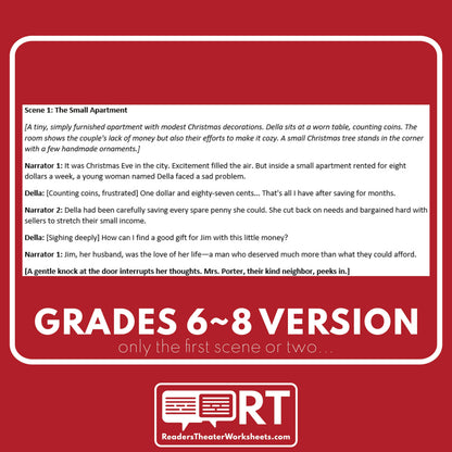 The Gift of the Magi | Christmas Reader's Theater Script - ["Christmas Differentiated","Differentiated","Grades 3-5","Grades 6-8","Grades 9-12","O. Henry"]