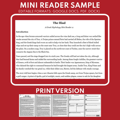 The Iliad — Greek Mythology Mini Reader #11 | Grades 6–12