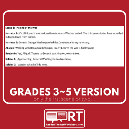 George Washington Steps Down | U.S. History Readers Theater Script - ["Differentiated","George Washington","Grades 3-5","Grades 6-8","U.S. History - Revolutionary War"]