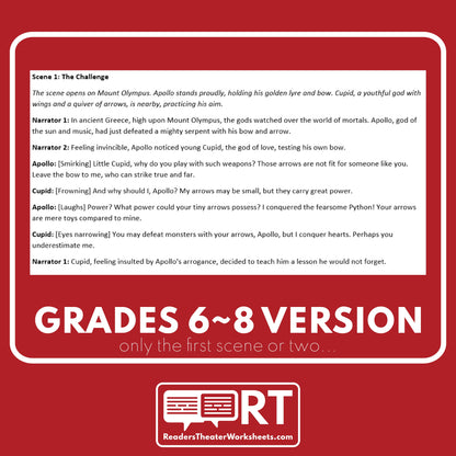 Daphne and Apollo Reader's Theater Script | Greek Mythology - ["Differentiated","Grades 6-8","Grades 9-12","Greek Mythology"]