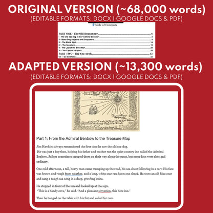 Treasure Island Differentiated Novel Study | Stevenson | Literature Set for Grades 3 to 5