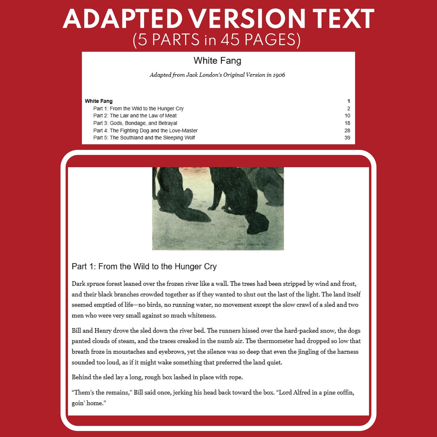 White Fang | Full Week Lesson | Adapted Version | London | No Prep