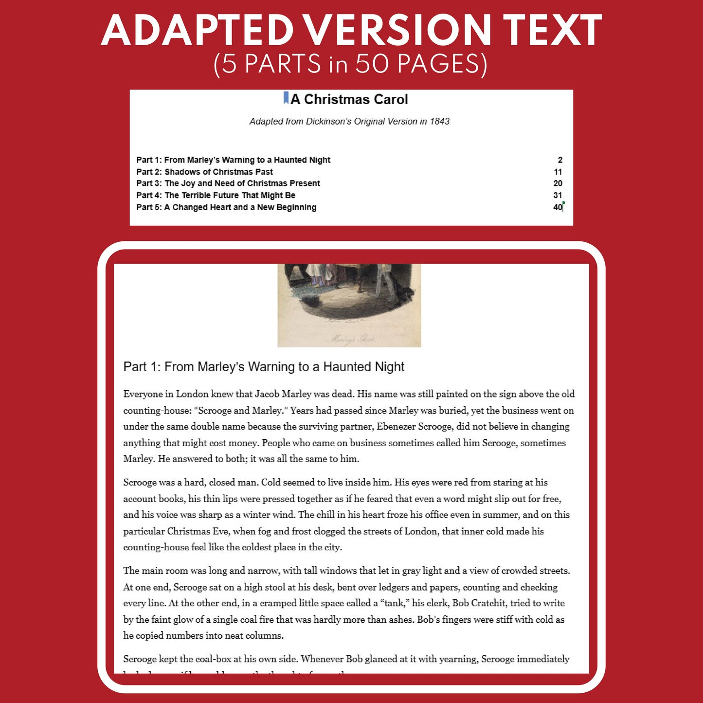 A Christmas Carol | Free Full Week Lesson | Adapted Version | Charles Dickens