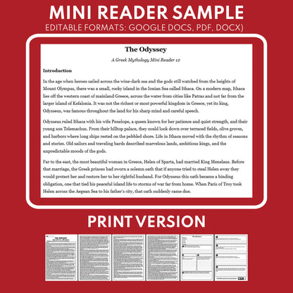 The Odyssey — Greek Mythology Mini Reader #12 | Grades 6–12