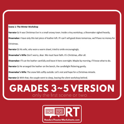 The Christmas Elves and the Shoemaker | Christmas Reader's Theater Script - ["Christmas (G3-5)","Grades 3-5"]