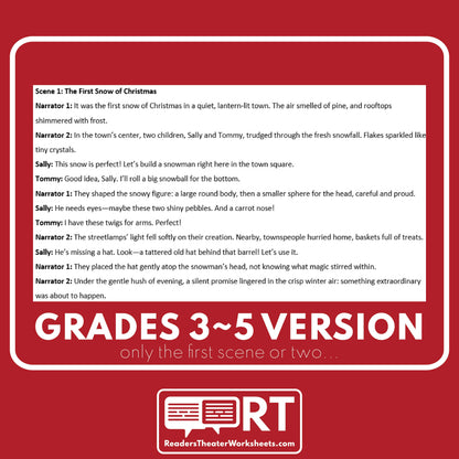 Frosty the Snowman - A Christmas Miracle | Christmas Reader's Theater Script - ["Christmas (G3-5)","Grades 3-5"]