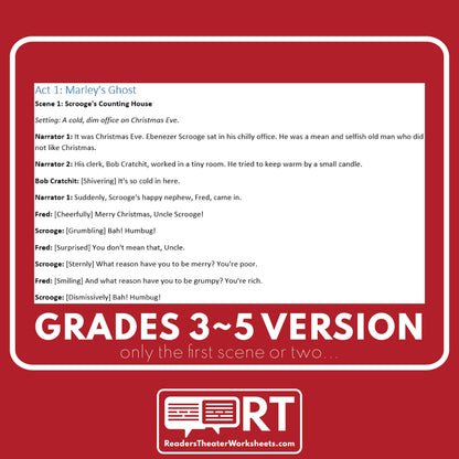 A Christmas Carol | Christmas Reader's Theater Script - ["Charles Dickens","Christmas Differentiated","Differentiated","Grades 3-5","Grades 6-8","Grades 9-12"]