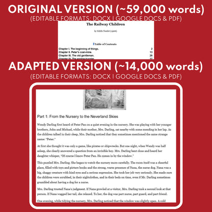 The Railway Children Differentiated Novel Study | Nesbit | Literature Set for Grades 3 to 5