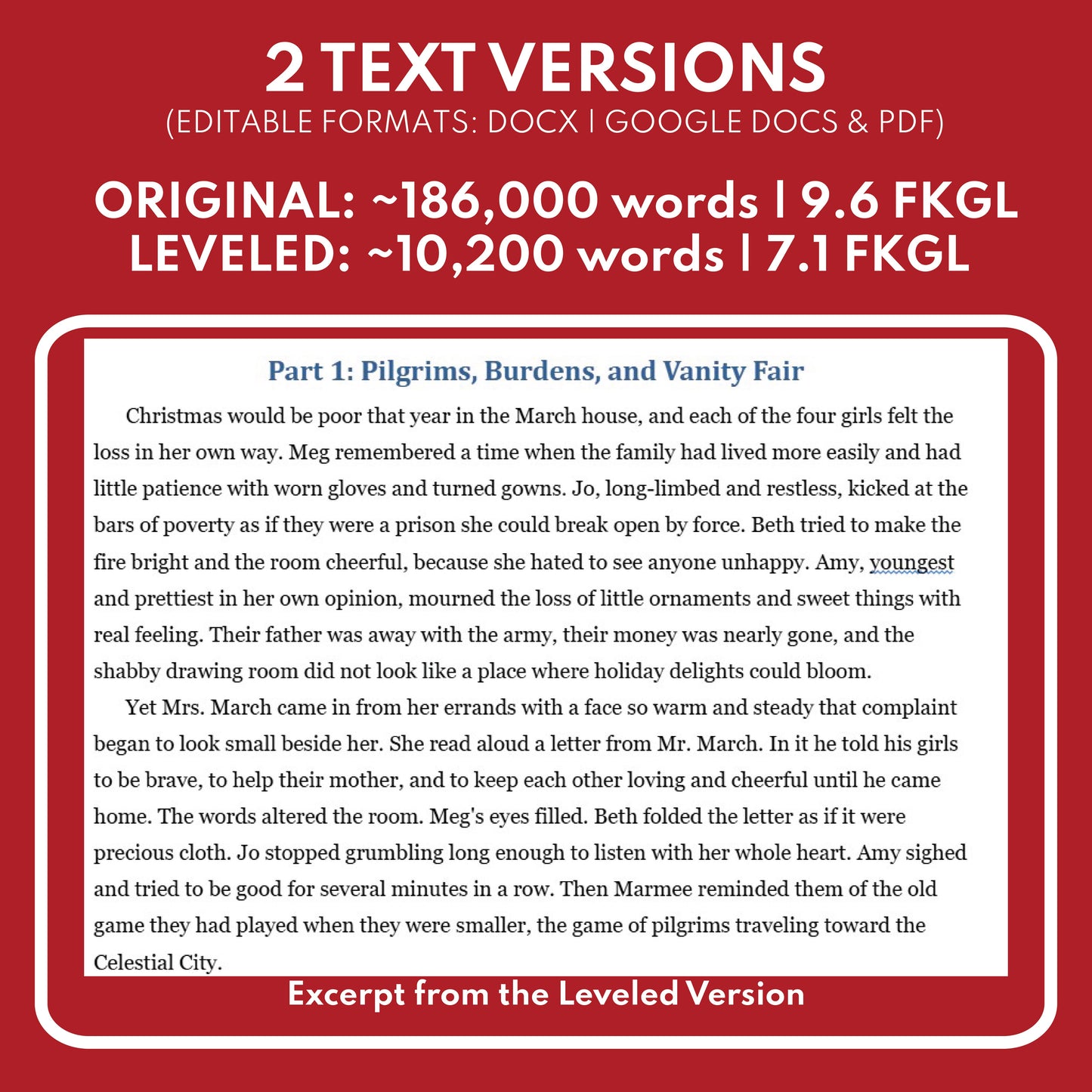 Preview page for the Little Women Study Guide study guide
