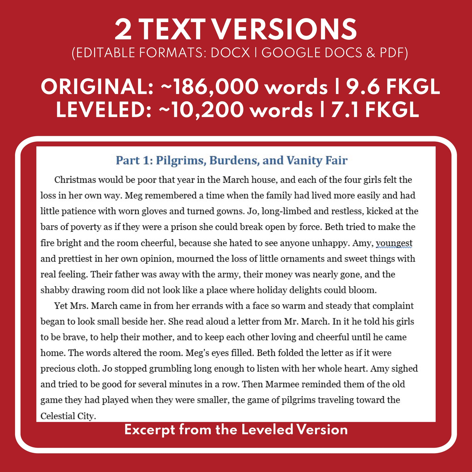 Preview page for the Little Women Study Guide study guide