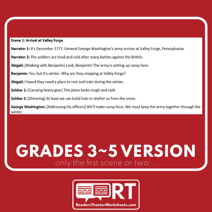 Valley Forge and The American Crisis | U.S. History Readers Theater Script - ["Differentiated","Grades 3-5","Grades 6-8","U.S. History - Revolutionary War"]