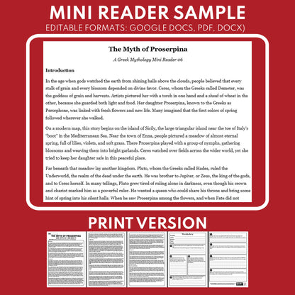 Ceres and Proserpina — Greek Mythology Mini Reader #06 | Grades 6–12