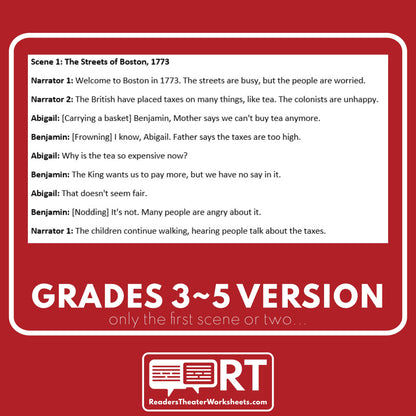 The Boston Tea Party & Intolerable Acts | U.S. History FREE Readers Theater Script - ["100% FREE","Differentiated","Grades 3-5","Grades 6-8","U.S. History - Revolutionary War"]