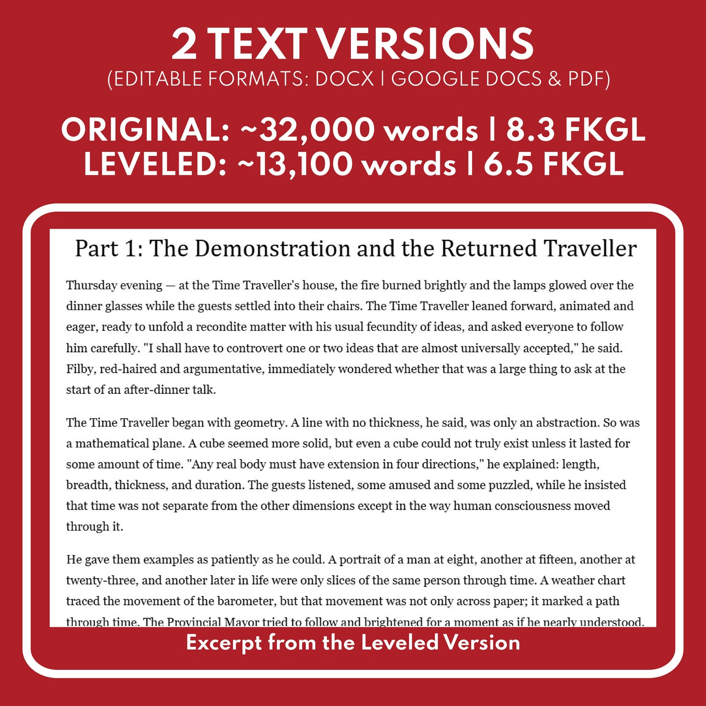 Preview page for the The Time Machine Study Guide study guide
