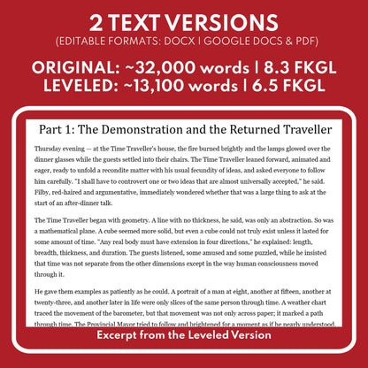 Preview page for the The Time Machine Study Guide study guide