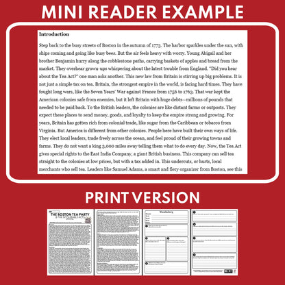 The Boston Tea Party & Intolerable Acts | FREE U.S. History Mini Reader Lesson for Grade 5+