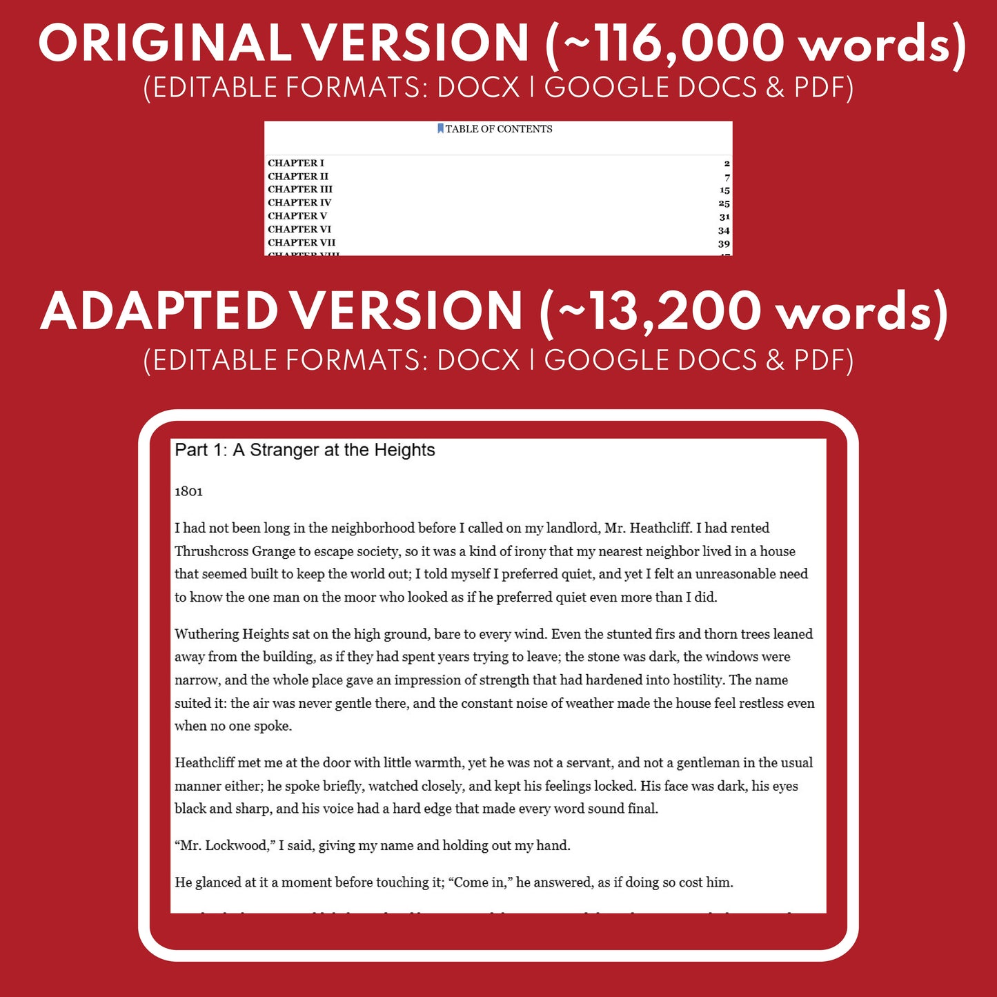 Wuthering Heights Differentiated Novel Study | ELA Literature | Brontë Lit Set for High School