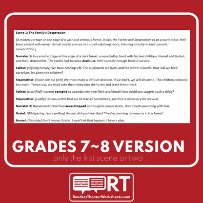 Hansel and Gretel Reader's Theater Script | Differentiated - ["Differentiated","Fairy Tale","Grades 3-5","Grades 6-8"]